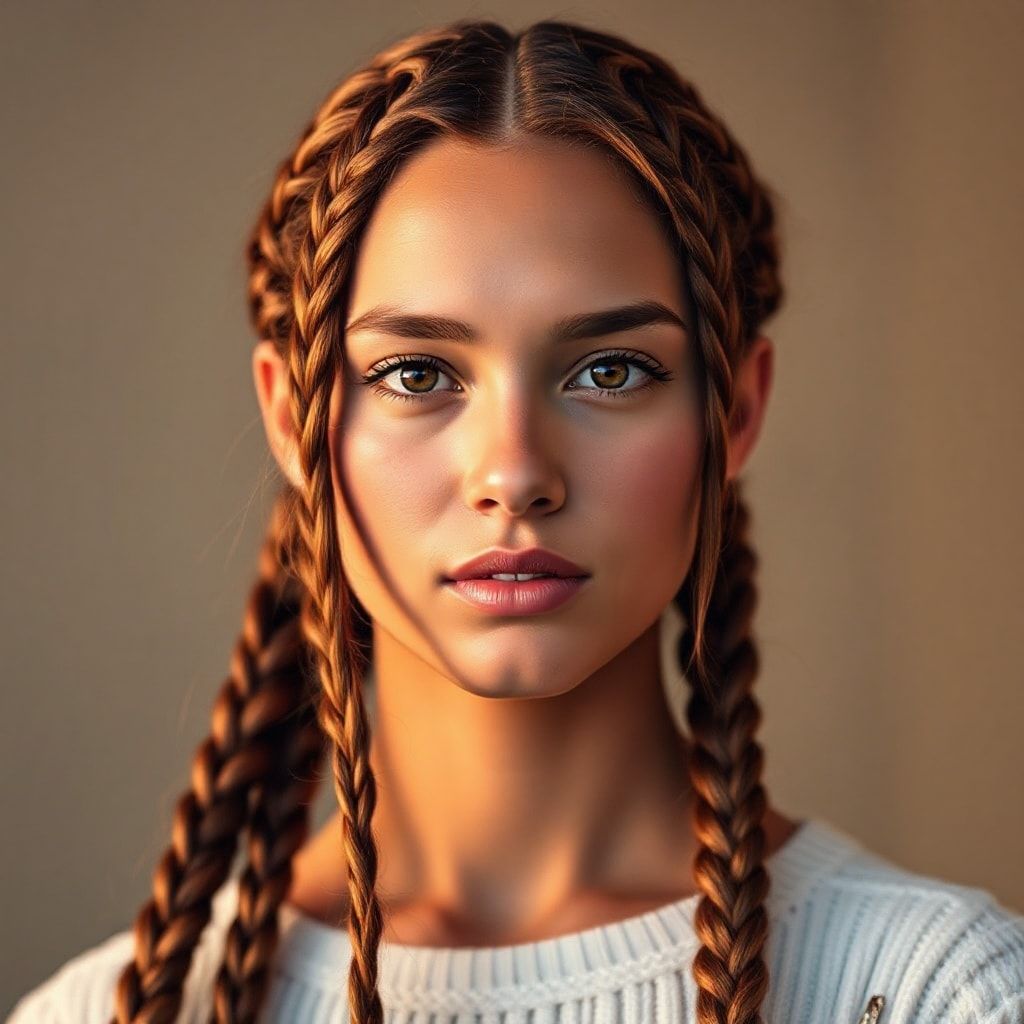 super-long dutch braids hairstyle